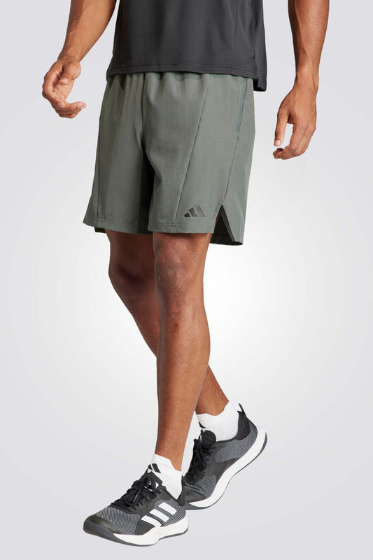 מכנסיים קצרים לגברים DESIGNED FOR TRAINING בצבע אפור ושחור