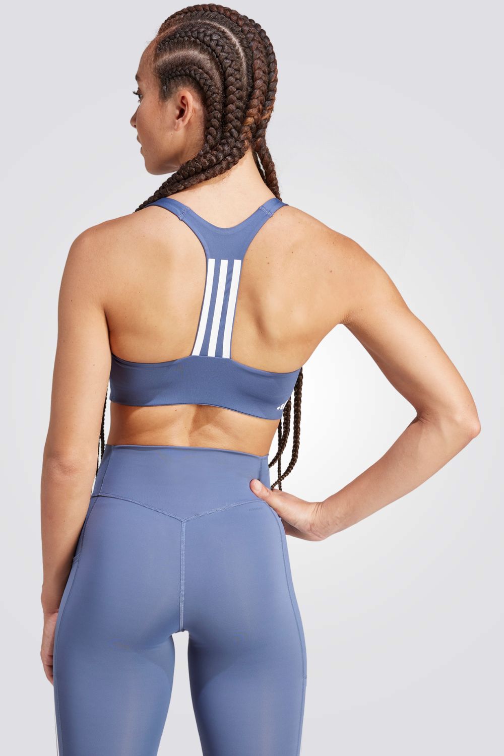טופ אימון לנשים TLRD IMPACT TRAINING HIGH-SUPPORT בצבע כחול בהיר ולבן