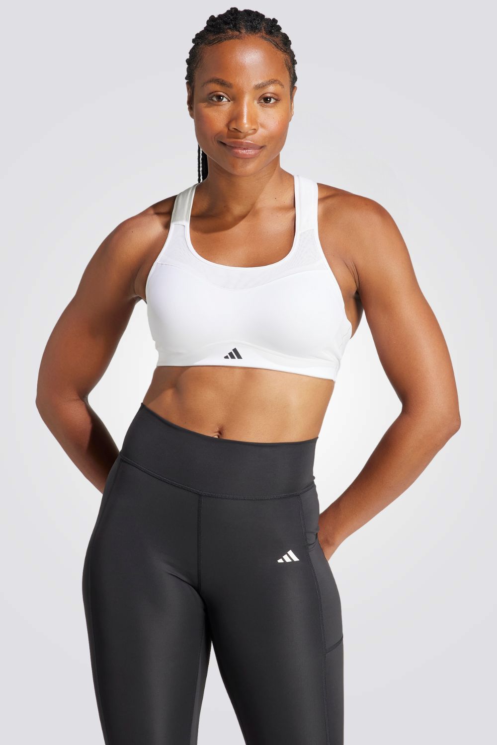 טופ אימון לנשים TLRD IMPACT TRAINING HIGH-SUPPORT בצבע לבן