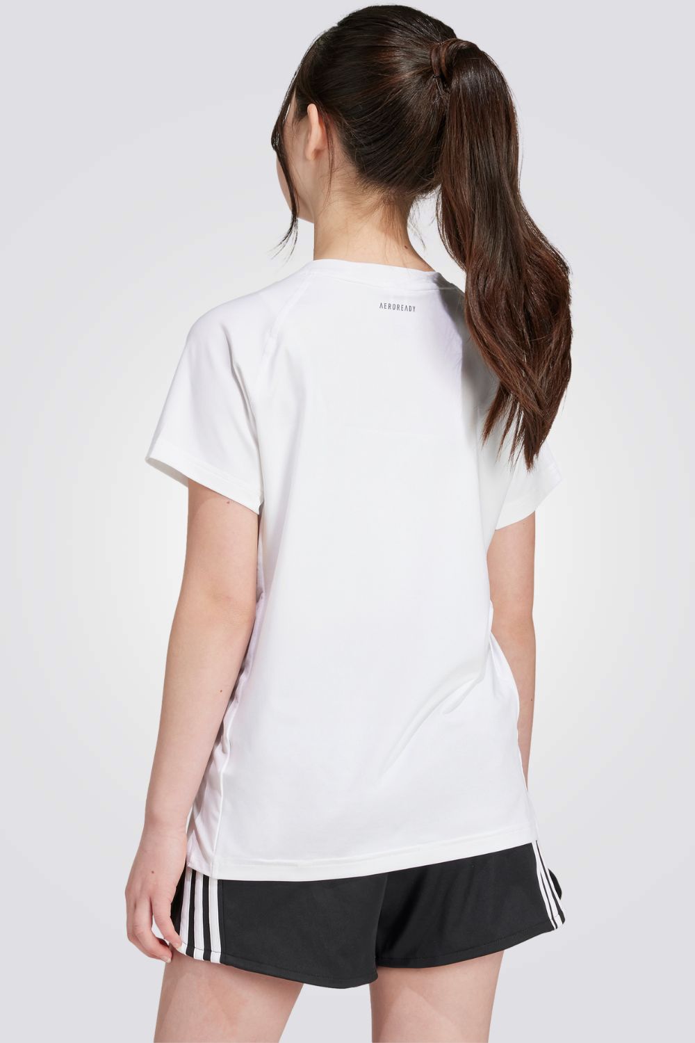 טישירט לילדות Athletic בצבע לבן