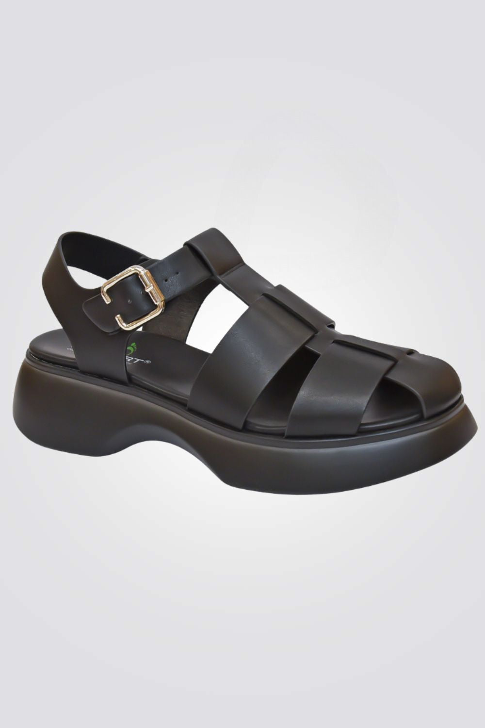 סנדל רצועות נוחות לנשים בצבע שחור