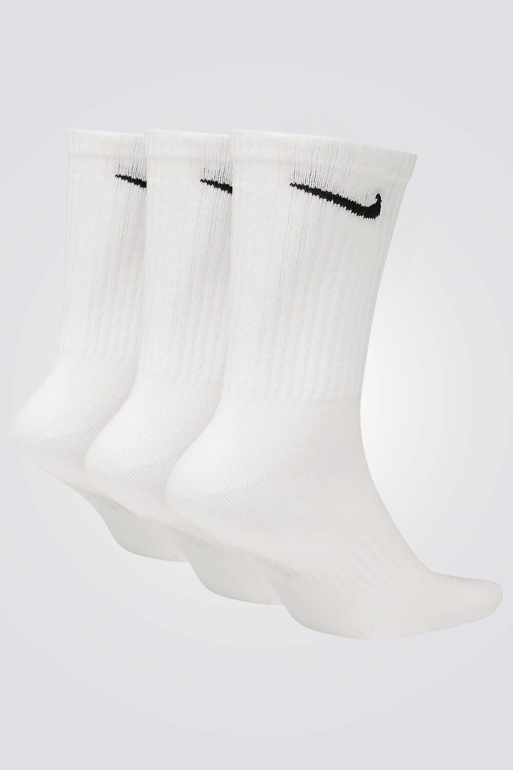 מארז 3 זוגות גרביי ספורט לגברים Everyday Lightweight בצבע לבן
