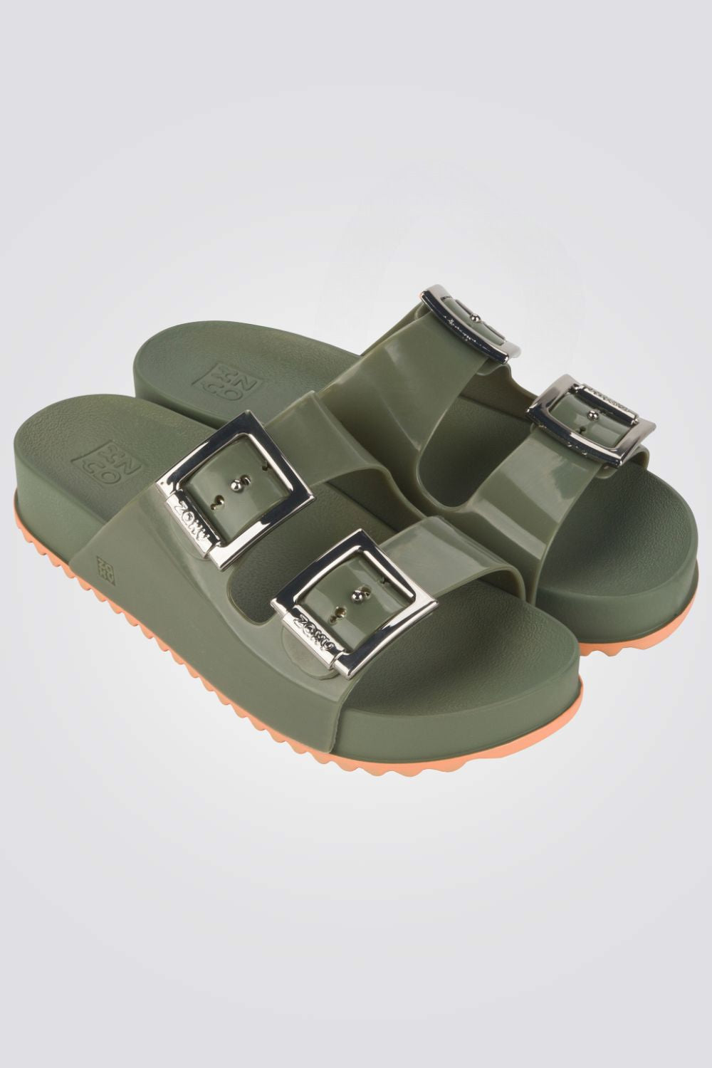 כפכפים לנשים  PARTNER III FEM בצבע ירוק עם סולייה חומה