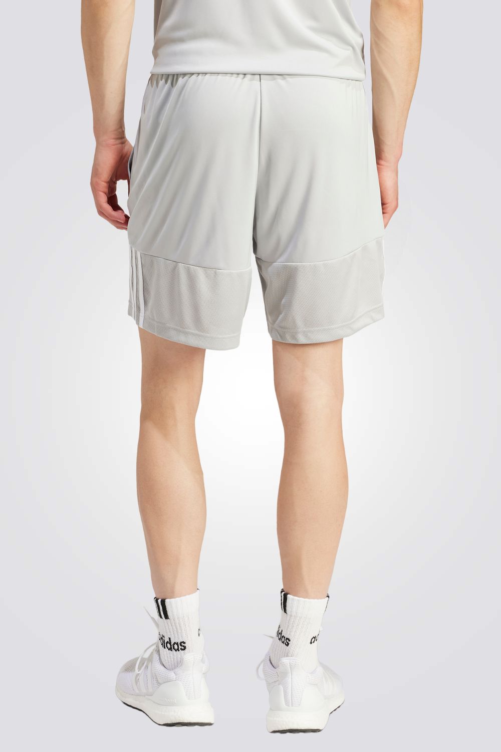 מכנסיים קצרים לגברים SERENO AEROREADY CUT 3-STRIPES בצבע אפור