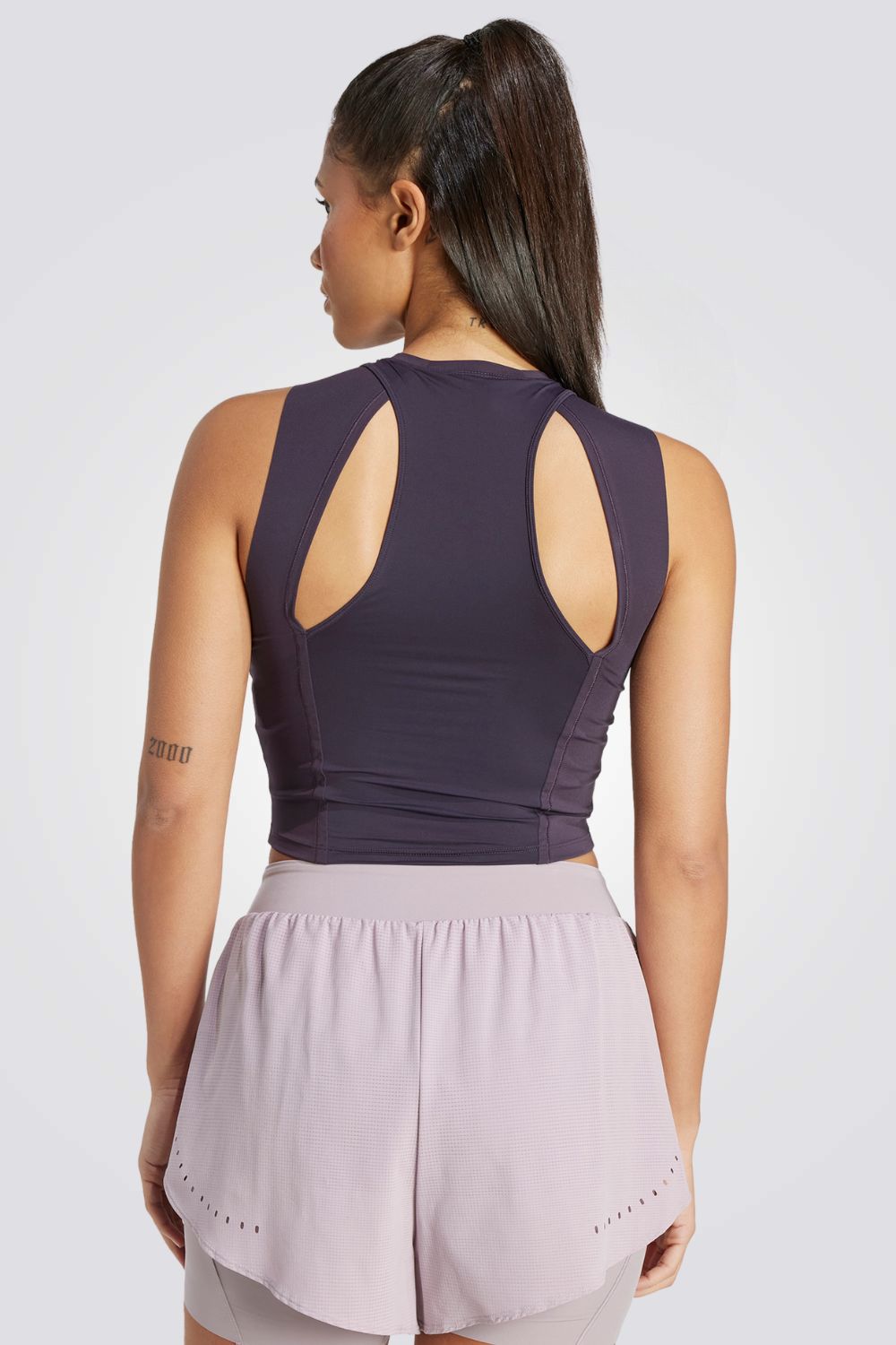 גופייה לנשים HIIT CROP HEAT.RDY בצבע סגול