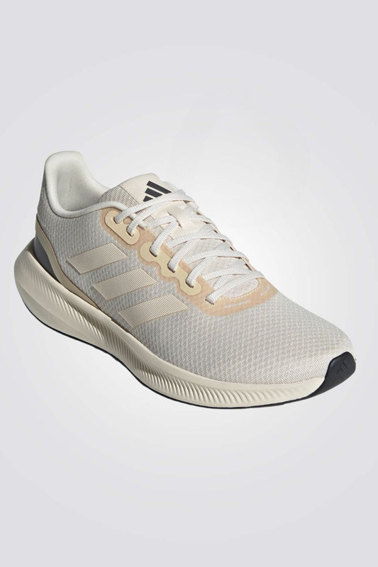 נעלי ספורט לגברים RUNFALCON 3.0 בצבע לבן אפור ושחור