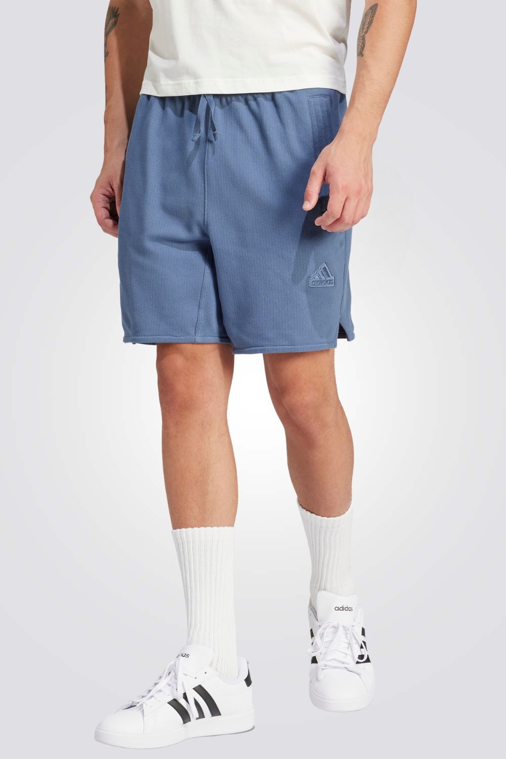 מכנסיים קצרים לגברים LOUNGE PIQUÉ TERRY בצבע כחול בהיר