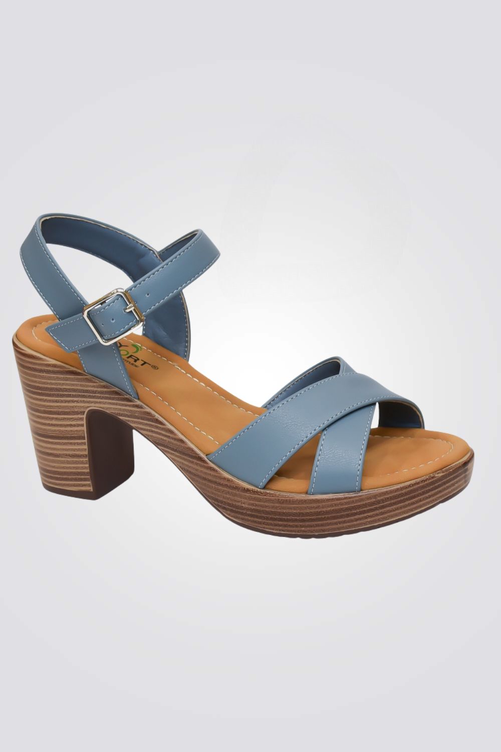 סנדלים מבית המותג LADY COMFORT בעלות סולייה פנימית שעוטפת את הרגל ומספקת נוחות בלתי מתפשרת , סולייה חיצונית ששומרת על הרגל בכל צעד  גובה העקב כ- 7.5 ס"מ