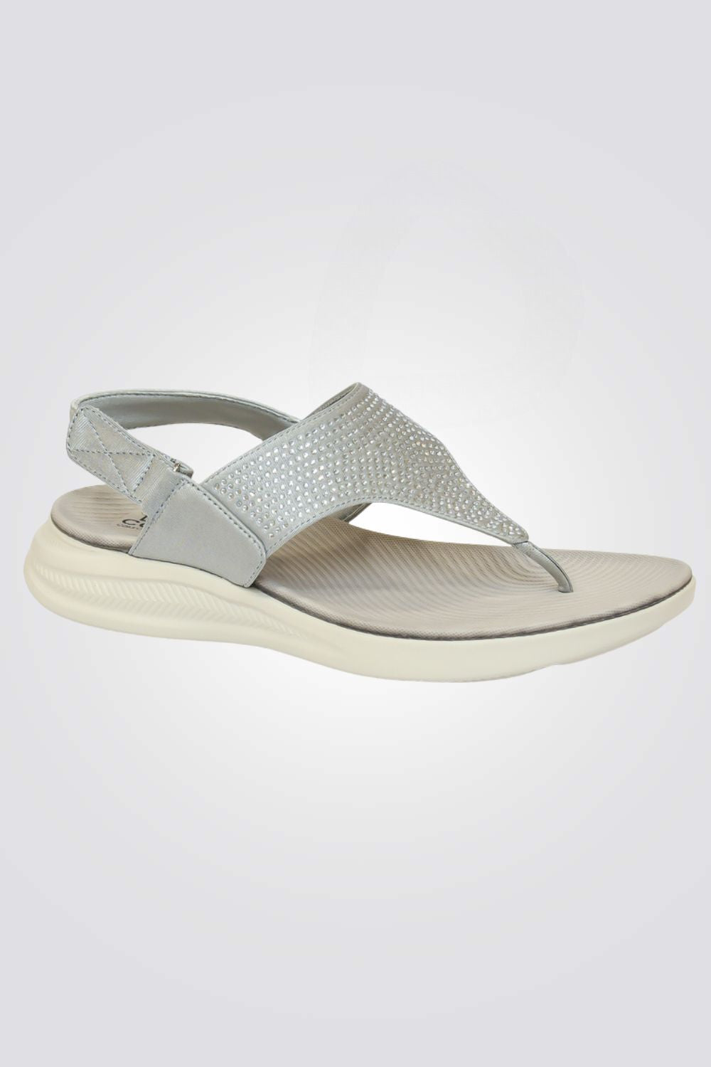 סנדלי נוחות לנשים עם אבזם בצבע כסוף