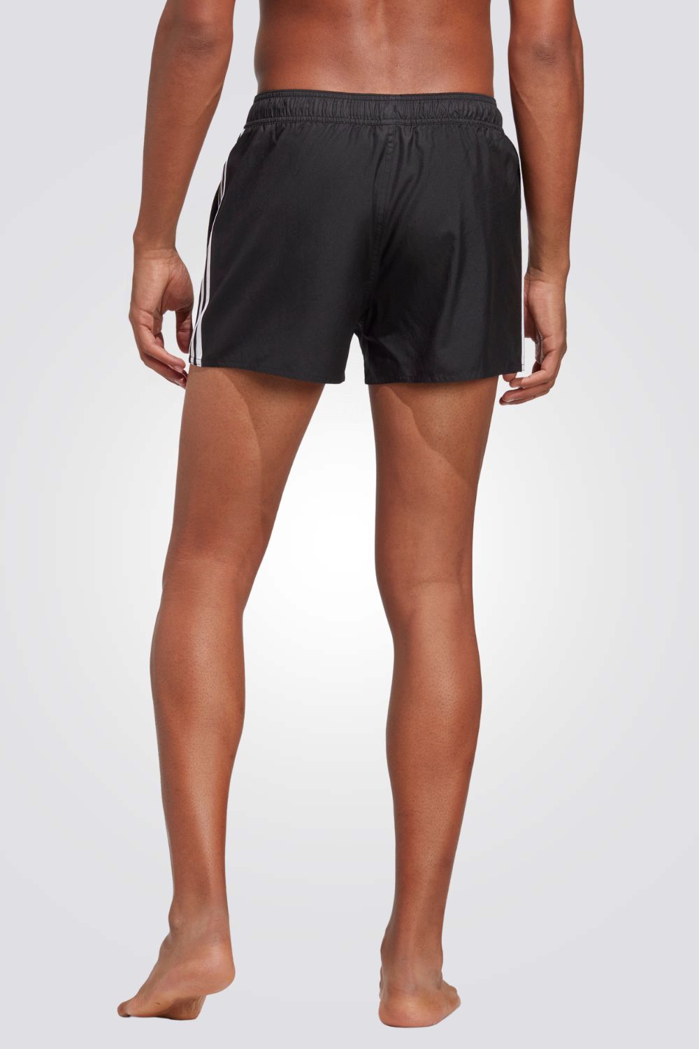 בגד ים לגברים 3 -STRIPES CLX VERY-SHORT-LENGTH בצבע שחור ולבן