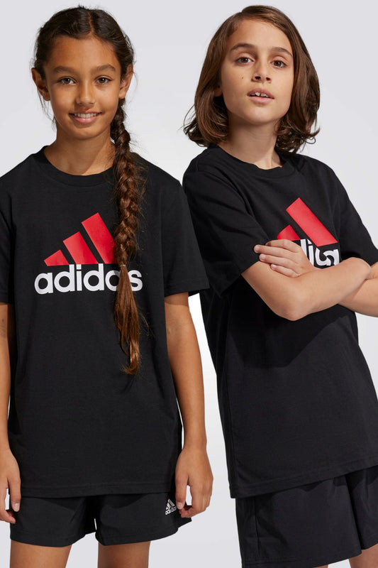 טישירט לילדים ESSENTIALS TWO-COLOR BIG LOGO בצבע שחור ואדום