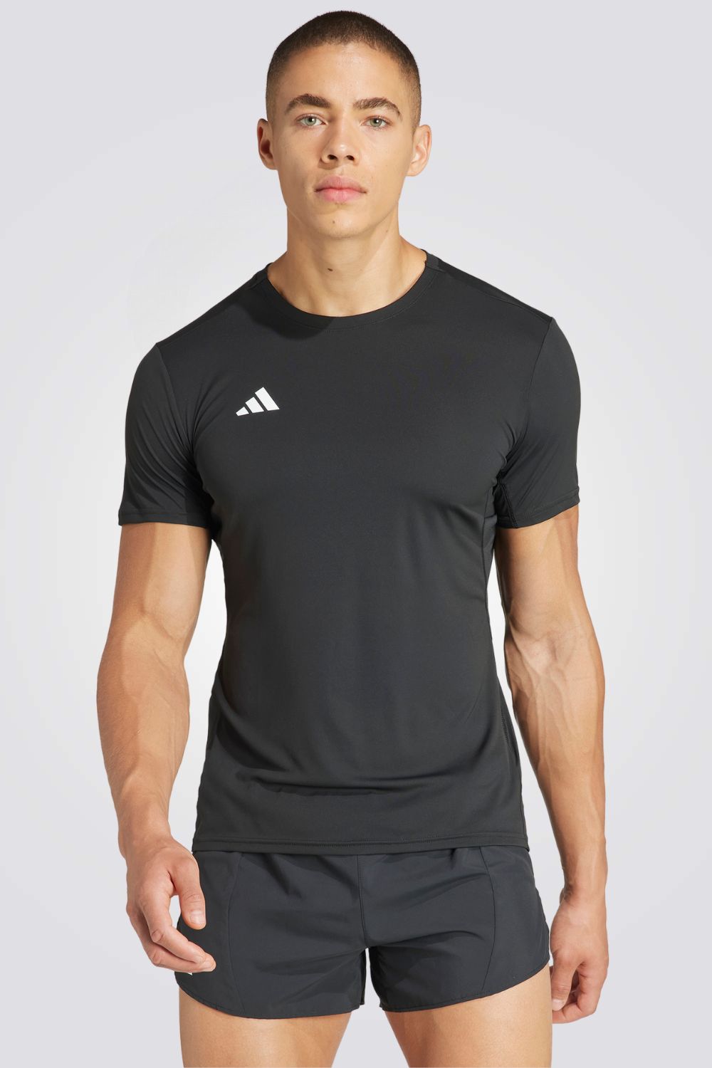 טישירט לגברים ADIZERO ESSENTIALS RUNNING בצבע שחור ולבן