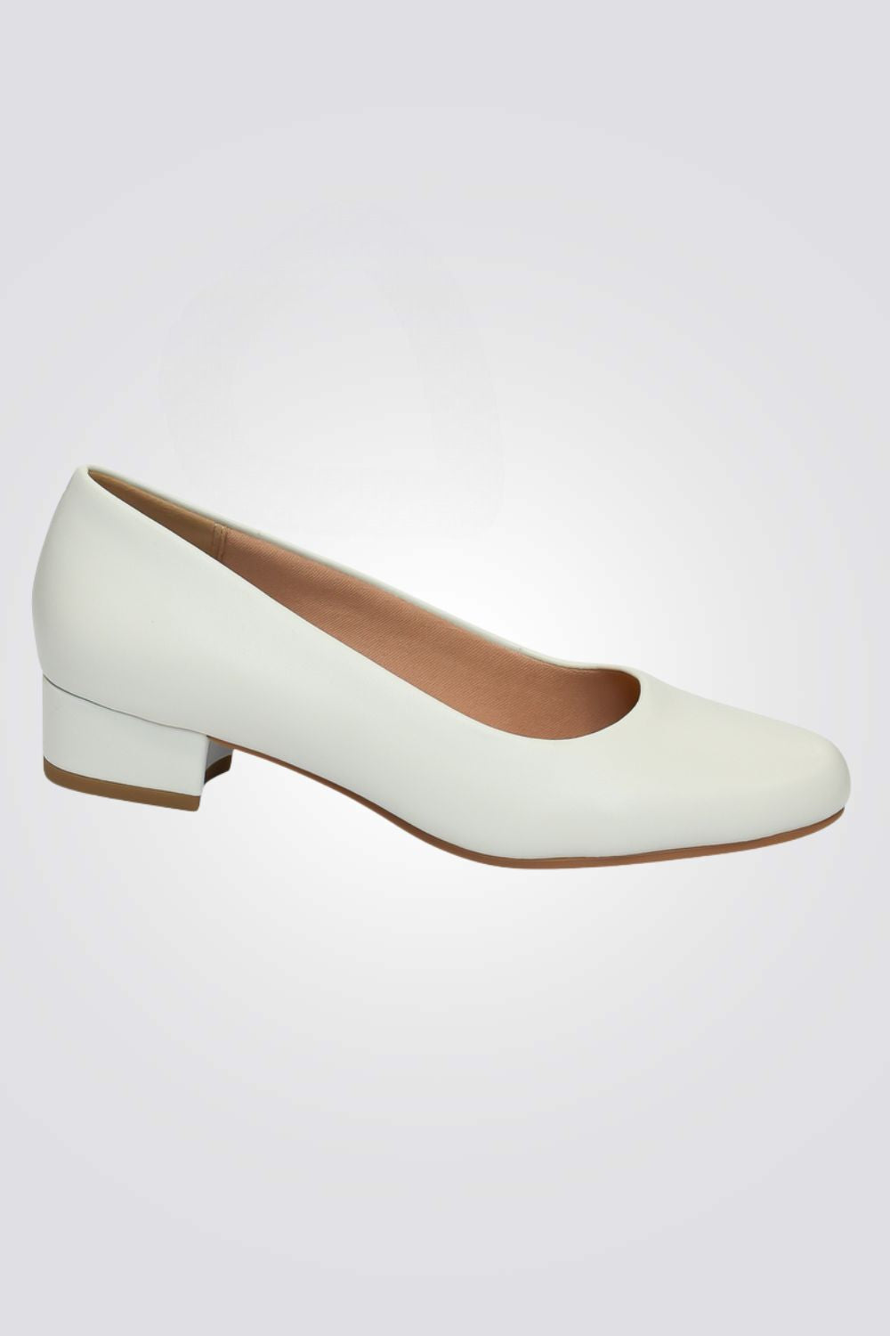 נעל עקב נוחות לנשים בצבע אופוויט