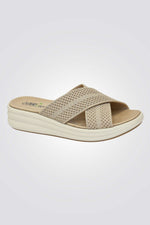 כפכפים מבית המותג LADY COMFORT בעלות מדרס פנימי רך במיוחד שעוטף את הרגל בנוחות בלתי מתפשרת. סולייה חיצונית עמידה שמספקת אחיזה מלאה בקרקע.