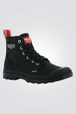 מגפיים מבית המותג PALADIUM בעלות מדרס מיוחד , שהופך את ההליכה לנוחה במיוחד לאורך כל היום, קלות משקל ונוחות במיוחד. היחידות שיכולות להתמודד עם אתגרי היומיום