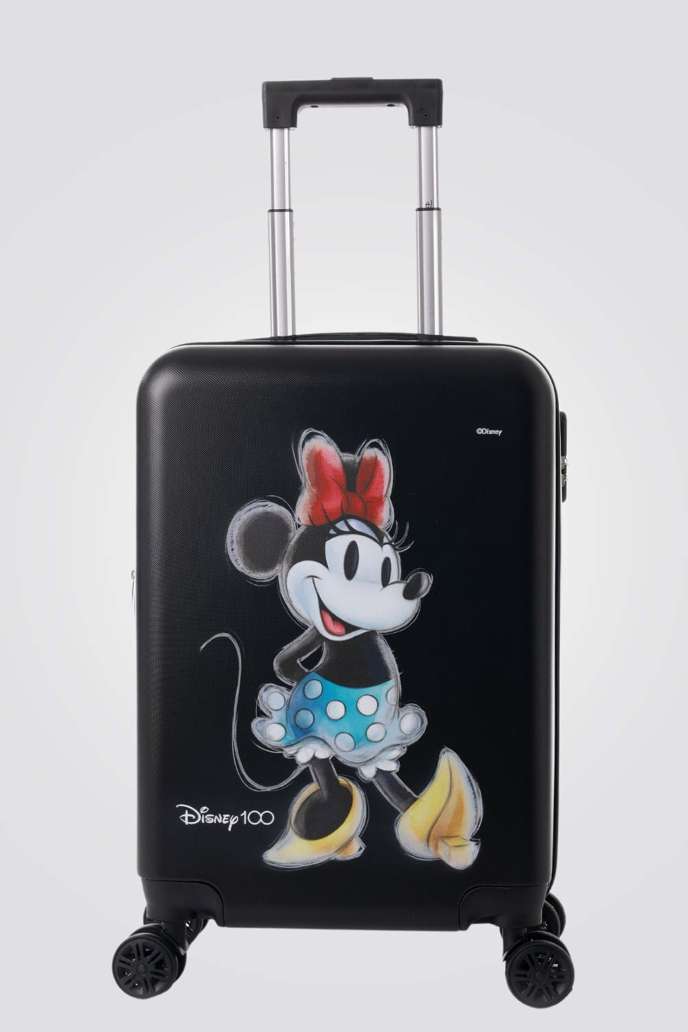 מזוודה מבית המותג DISNEY, עשויה חומר ABS חזק ועמיד.  4 גלגלים כפולים לנסיעה, יציבות וחוזק מירבי , רוכסן הרחבה שמאפשר תוספת קיבלות של כ- 20% נוספים. מנעול קומבינציה מובנה לשמירה מלאה של החפצים שלך. ידית בעלת מנגנון טלסקופי 3 מצבים לנשיאה נוחה יותר. תא אירגון פנימי לחלוקה נוחה יותר ואיחסון קל. רצועות פנימיות להידוק התחולה לאורך כל הדרך. 