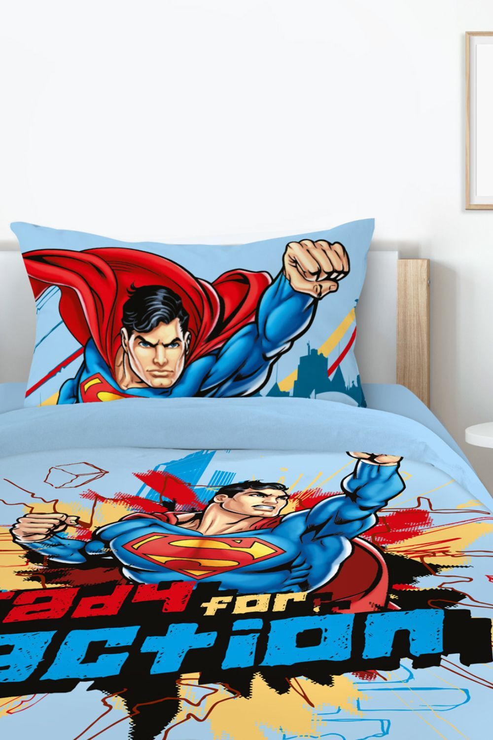 סט מצעים למיטת מעבר SUPERMAN