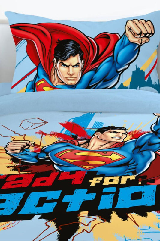 סט מצעים למיטת מעבר SUPERMAN