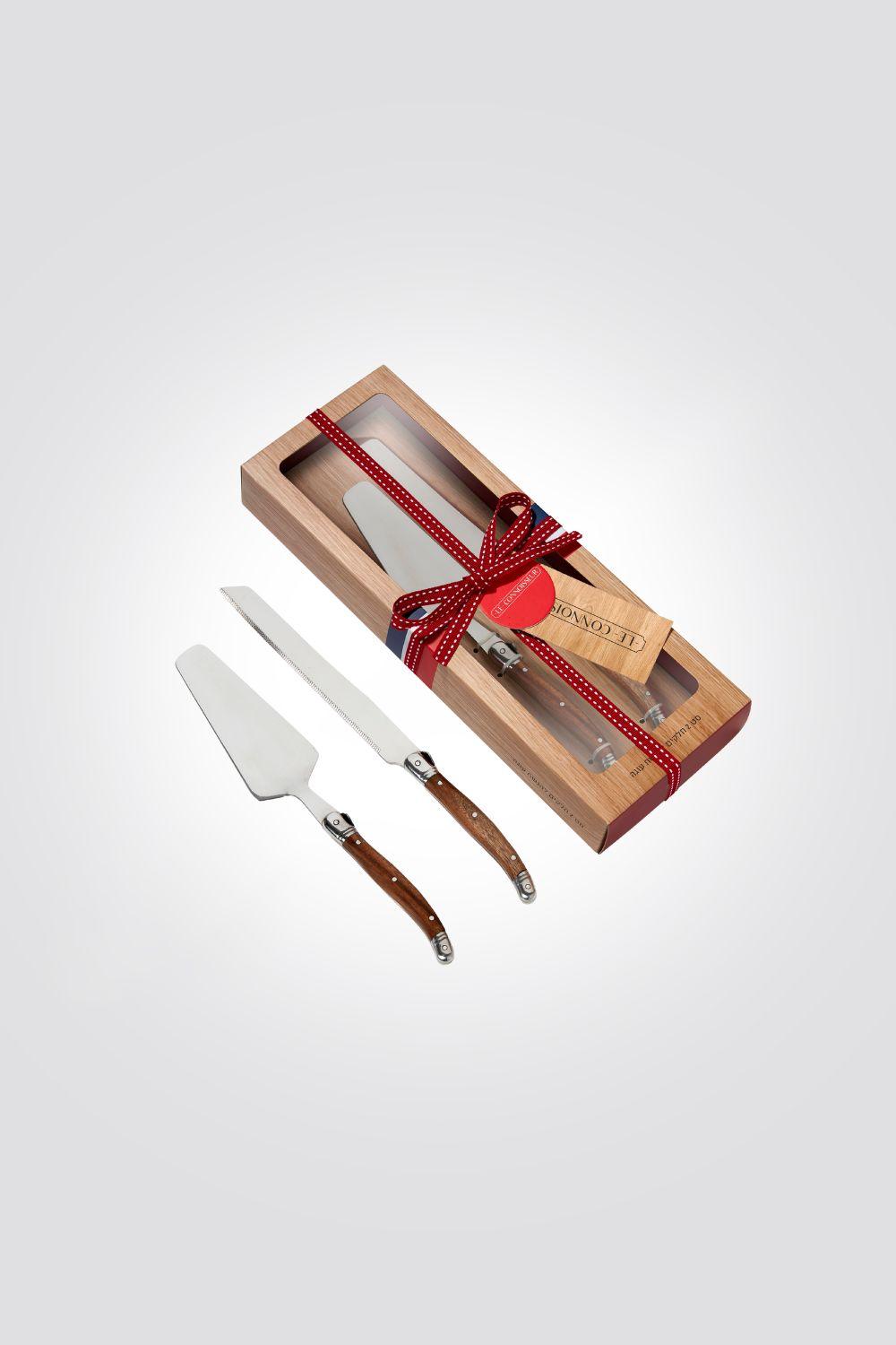 סט 2 חלקים להגשת עוגה בצבע חום - MASHBIR//365