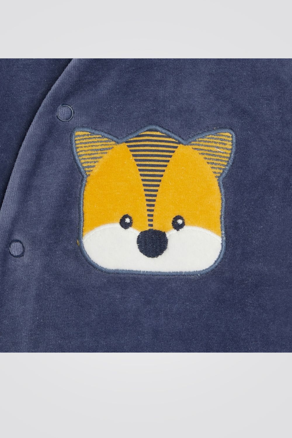 אוברול פיג'מה ארוכה לתינוקות קטיפה כחול