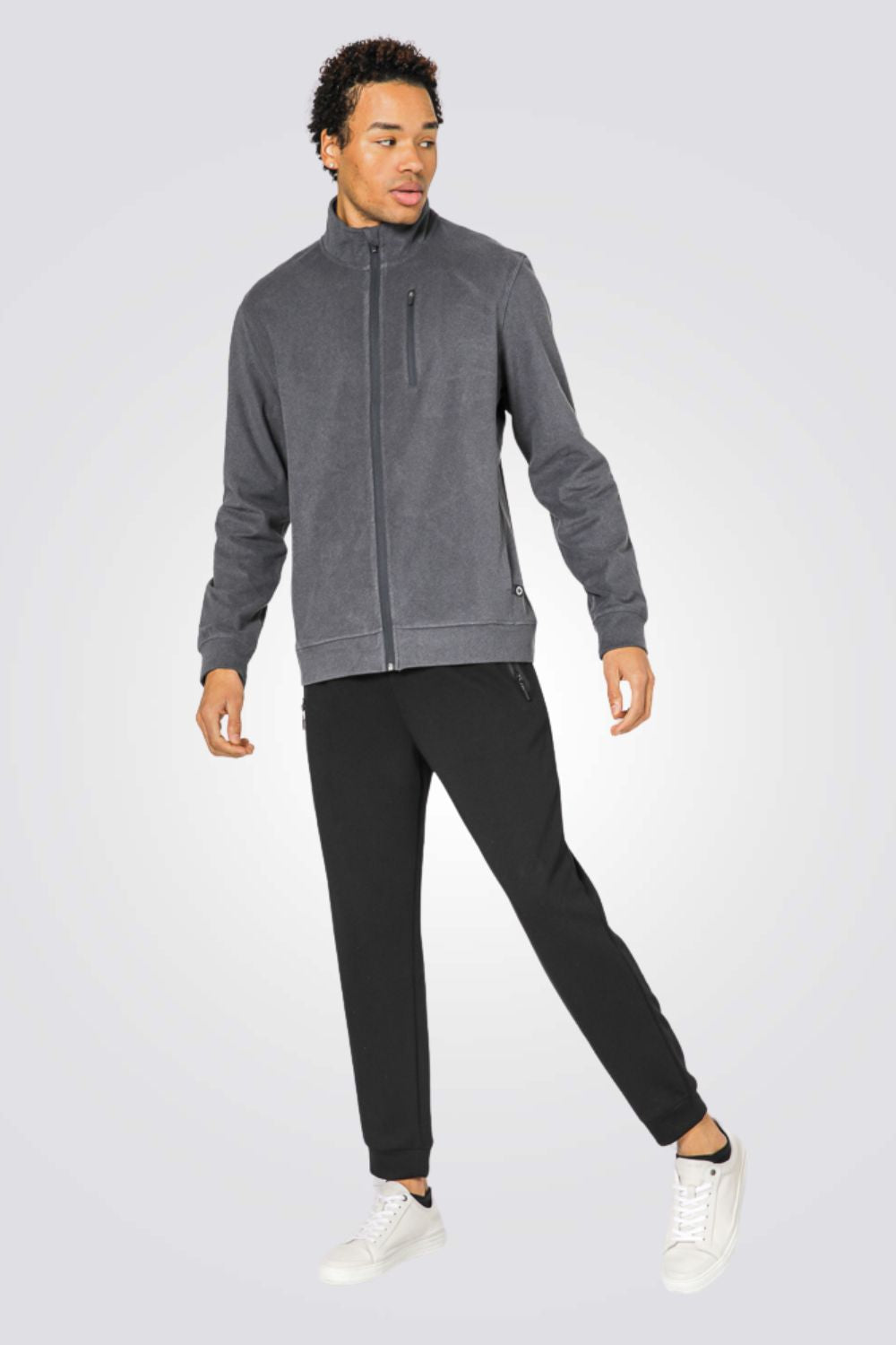 קרדיגן בייבי פליז אפור