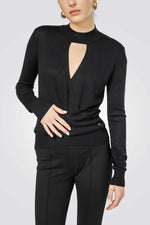 סריג דק בצבע שחור | קנת קול
