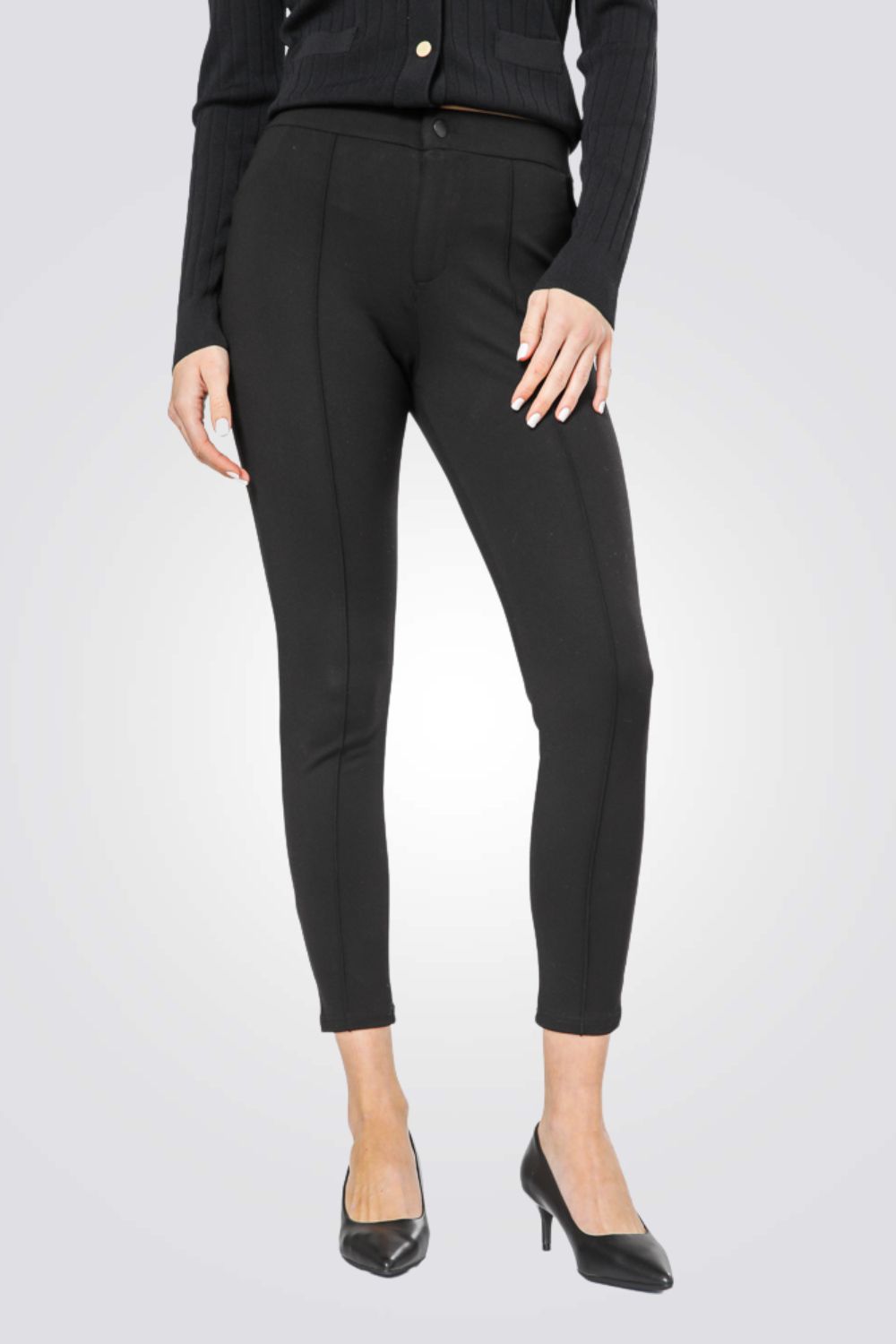 טייץ באורך 3/4 עם כפתור ורוכסן | קנת קול