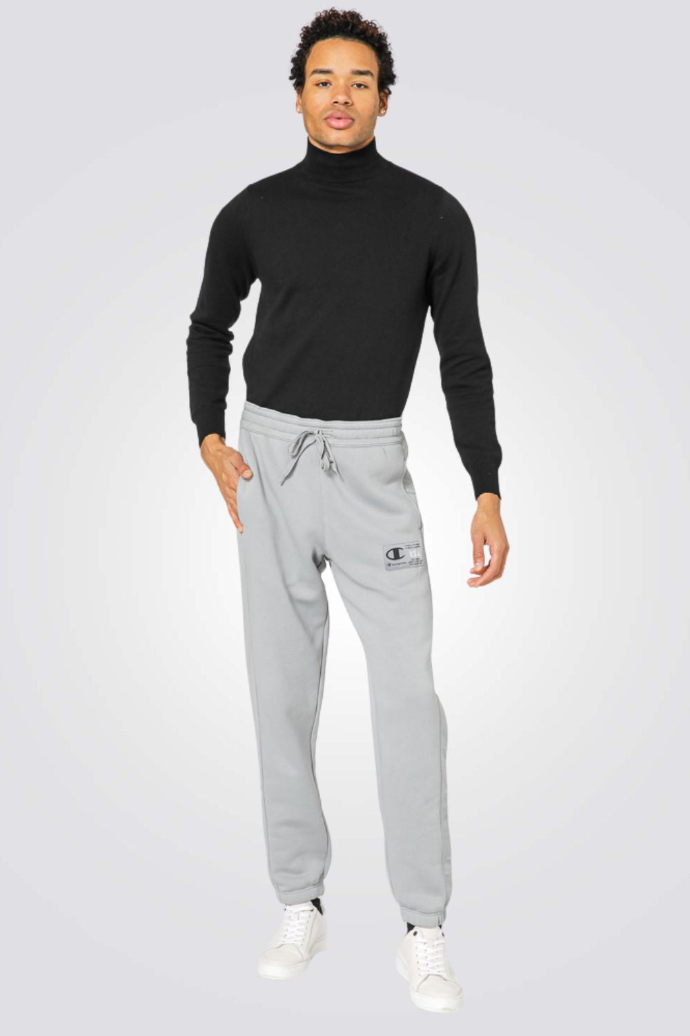 ELASTIC CUFF מכנסיים ארוכים בצבע אפור
