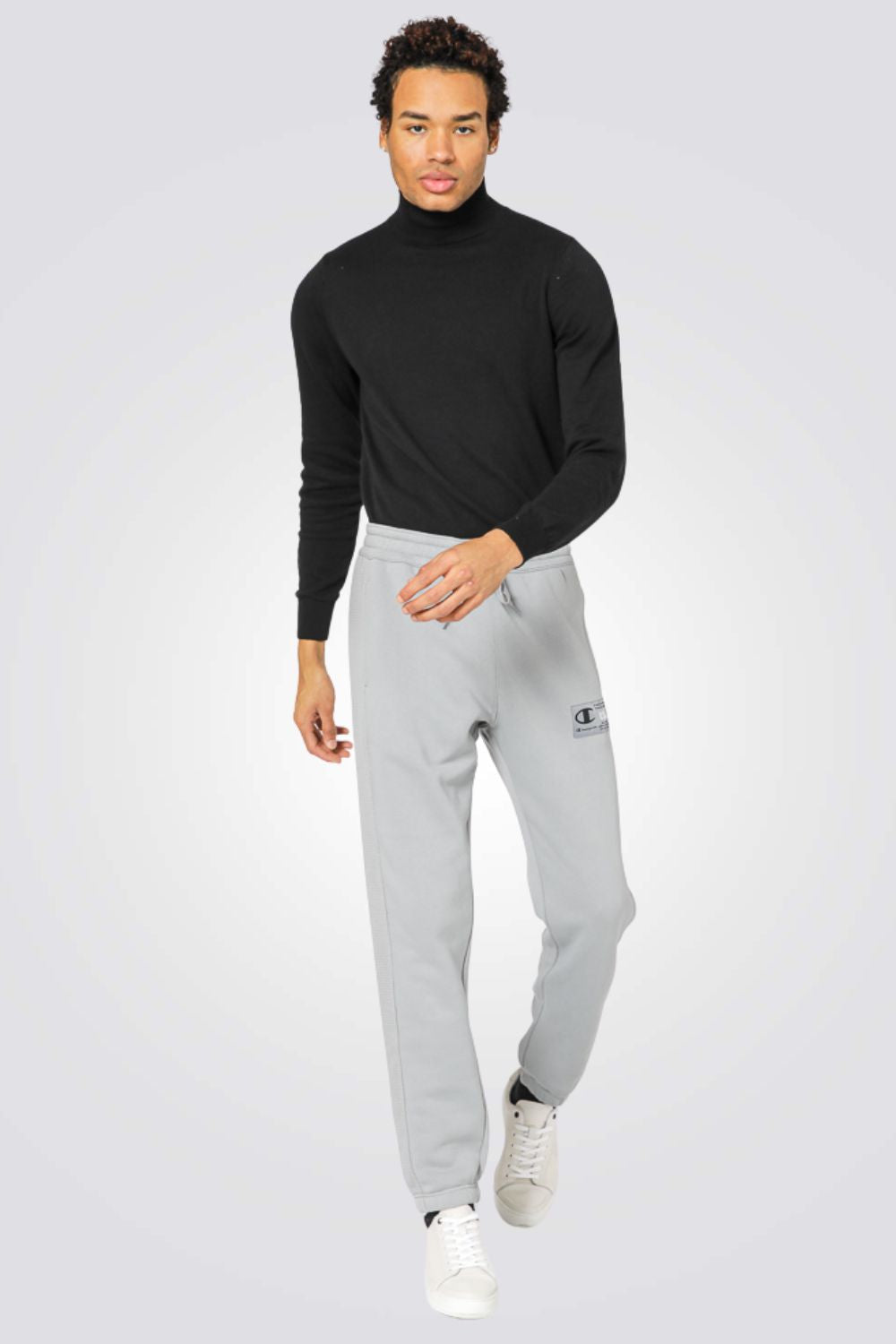 ELASTIC CUFF מכנסיים ארוכים בצבע אפור