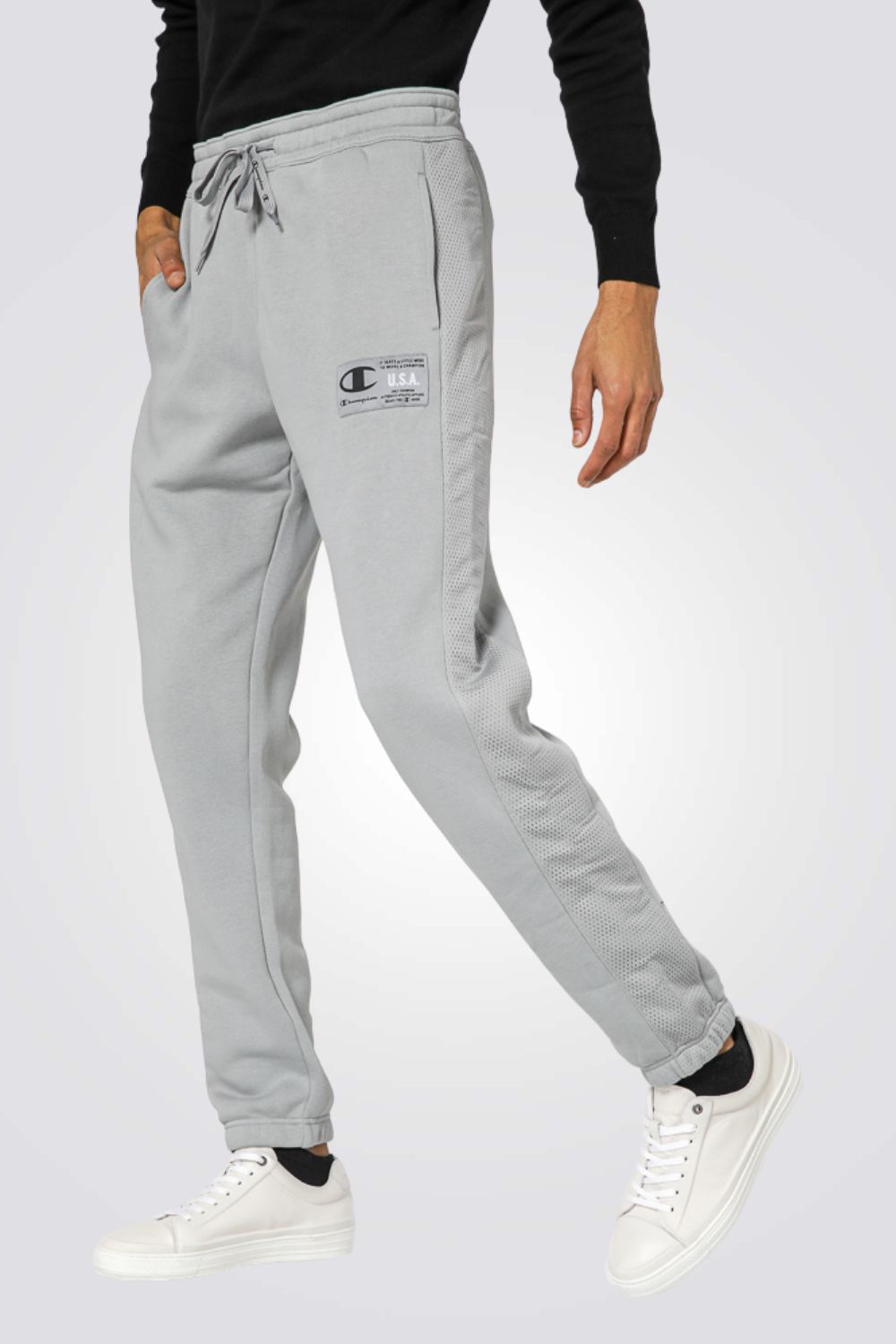 ELASTIC CUFF מכנסיים ארוכים בצבע אפור