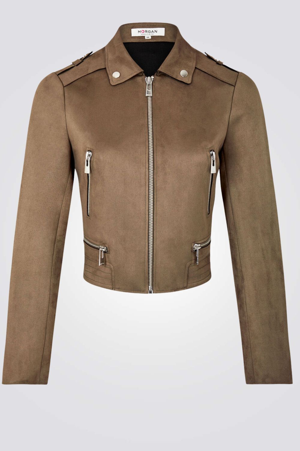 ג'קט זמש בצבע ירוק זית