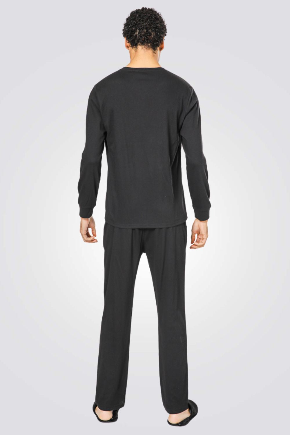 סט פיג'מה ריב שחור