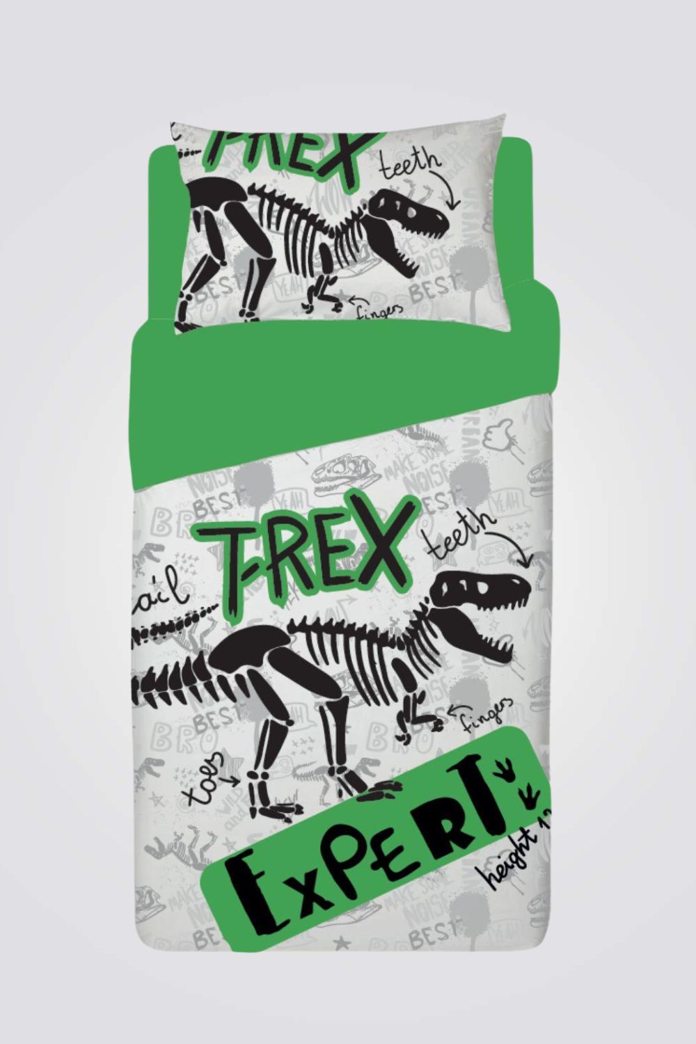 סט מצעים T-REX יחיד 90/200