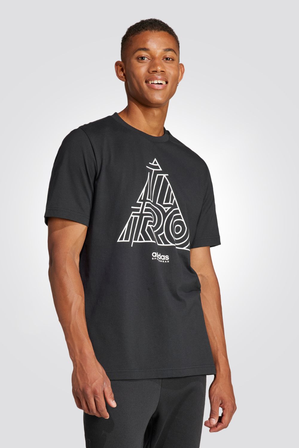 טישירט לגברים TIRO בצבע שחור