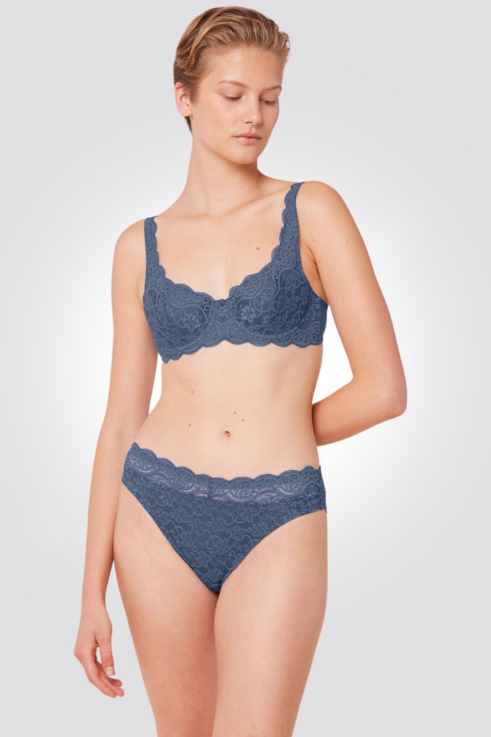 חזיית תחרה מרופדת Amourette 300 WHP X כחול