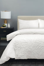 סט מצעים כותנה פרקל מיטת יחיד 90/200 ס"מ דגם TUFTED