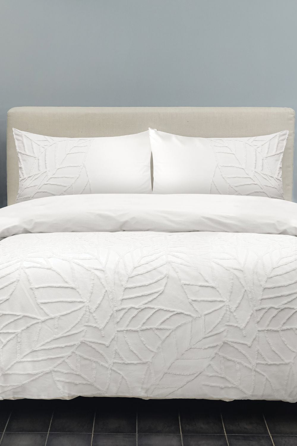 סט מצעים כותנה פרקל מיטה זוגית 160/200 ס"מ דגם TUFTED