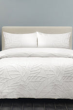 סט מצעים כותנה פרקל מיטה זוגית רחבה 180/200 ס"מ דגם TUFTED