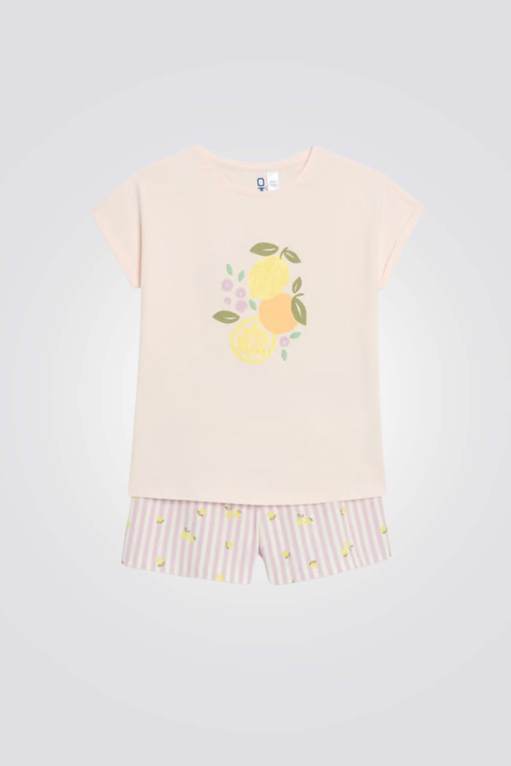 סט פיג'מה קצר לבנות