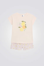 סט פיג'מה קצר לבנות