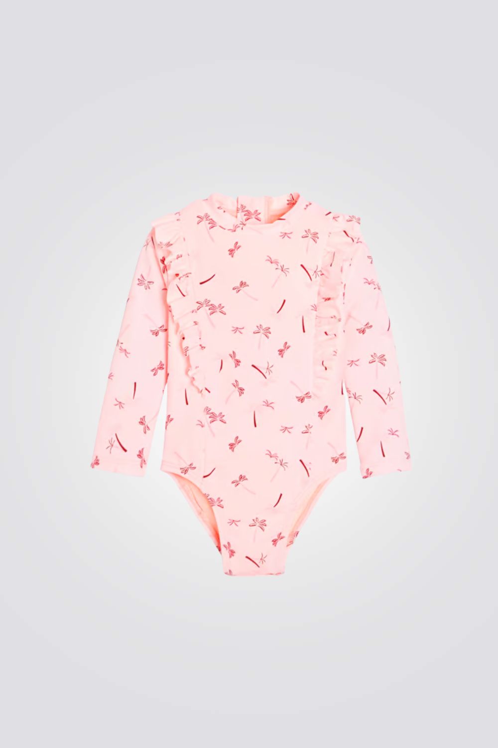 בגד ים שלם שרוולים ארוכים ורוד