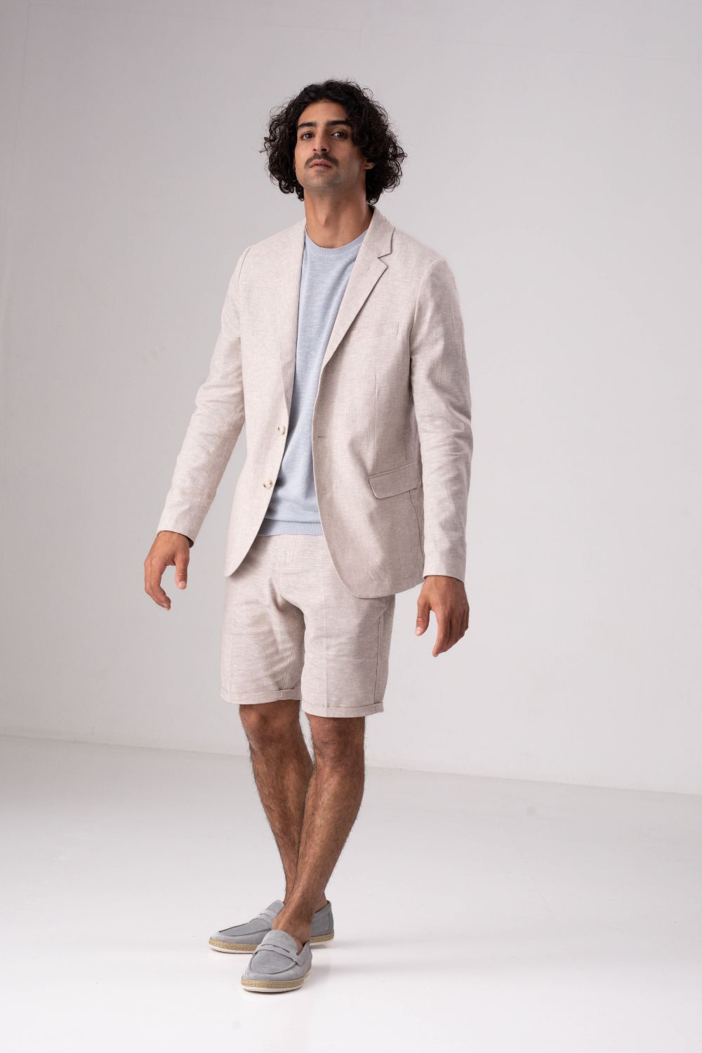 מכנסי ברמודה פשתן לגבר