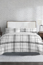 סט מצעים מיטה וחצי 120/200 ס"מ כותנה סאטן דגם B&W Checks