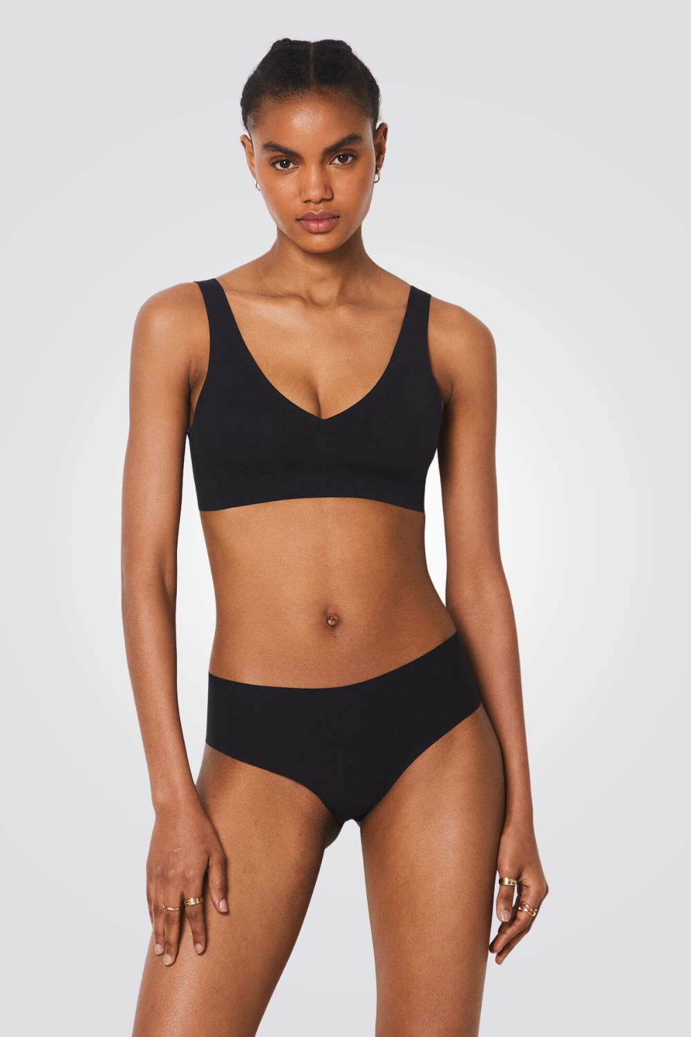 תחתוני היפסטר PURE FIT לנשים בצבע שחור