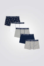 מארז 5 תחתונים - בגזרת בוקסר ג'רזי - אוקאידי