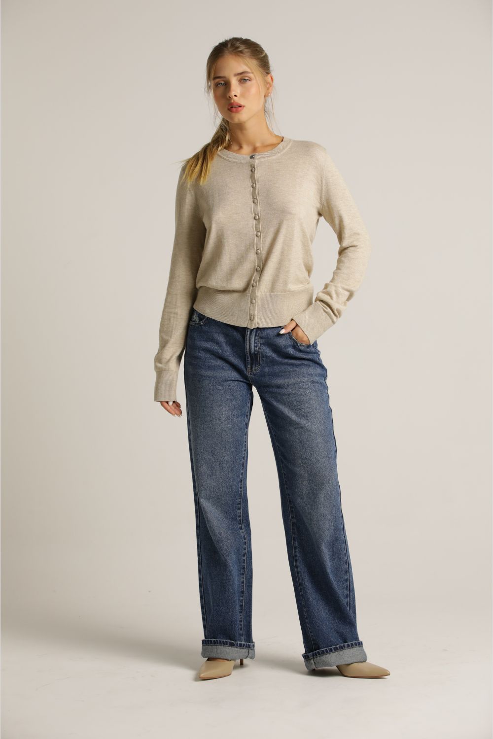 מכנסי ג'ינס בגזרת סטרייט | קנת קול