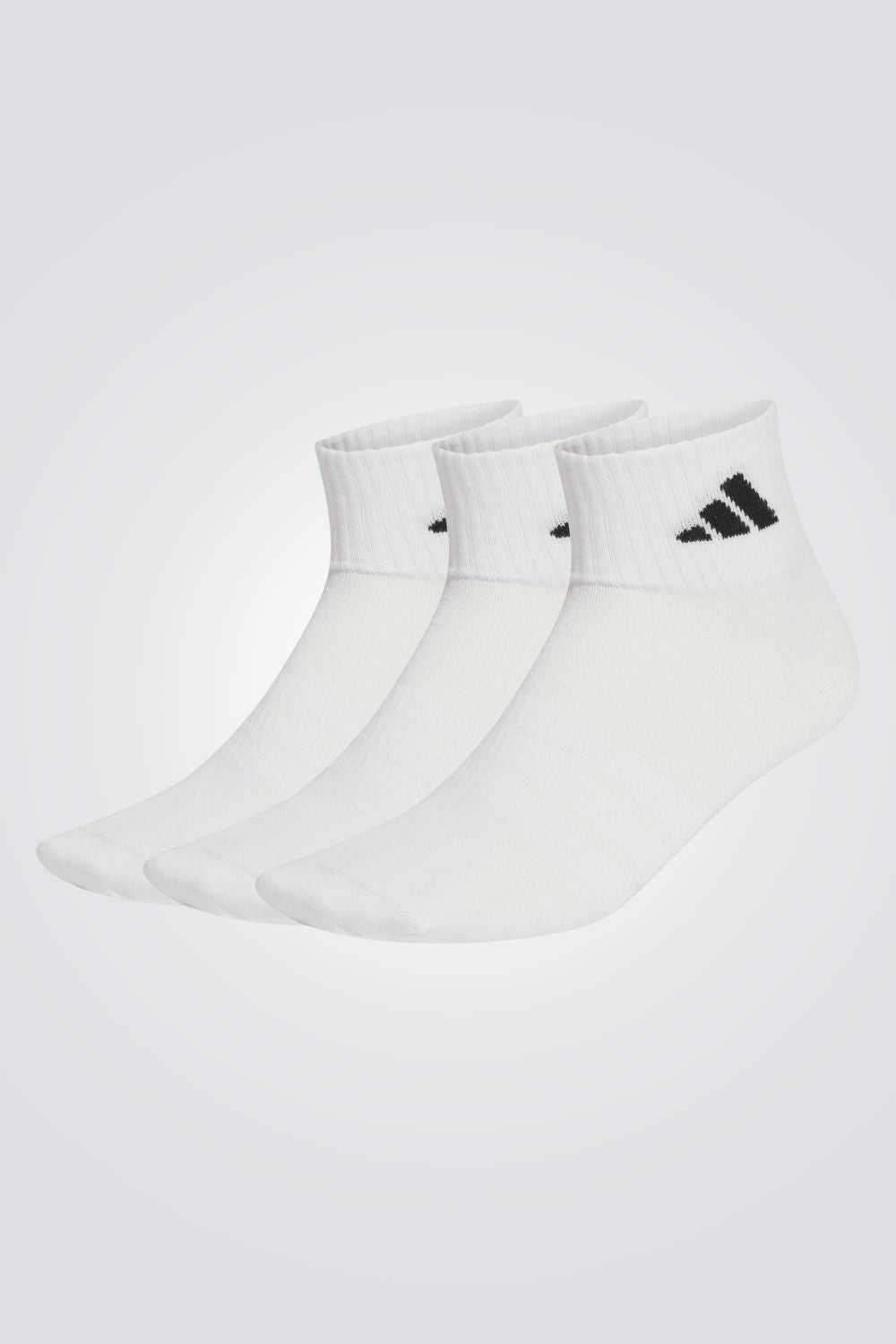 מארז שלישיית זוגות גרביים בצבע לבן | אדידס 

