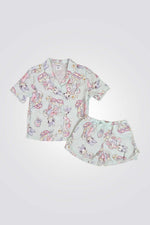 סט פיג'מה מכופתרת קצרה דייזי |  דלתא