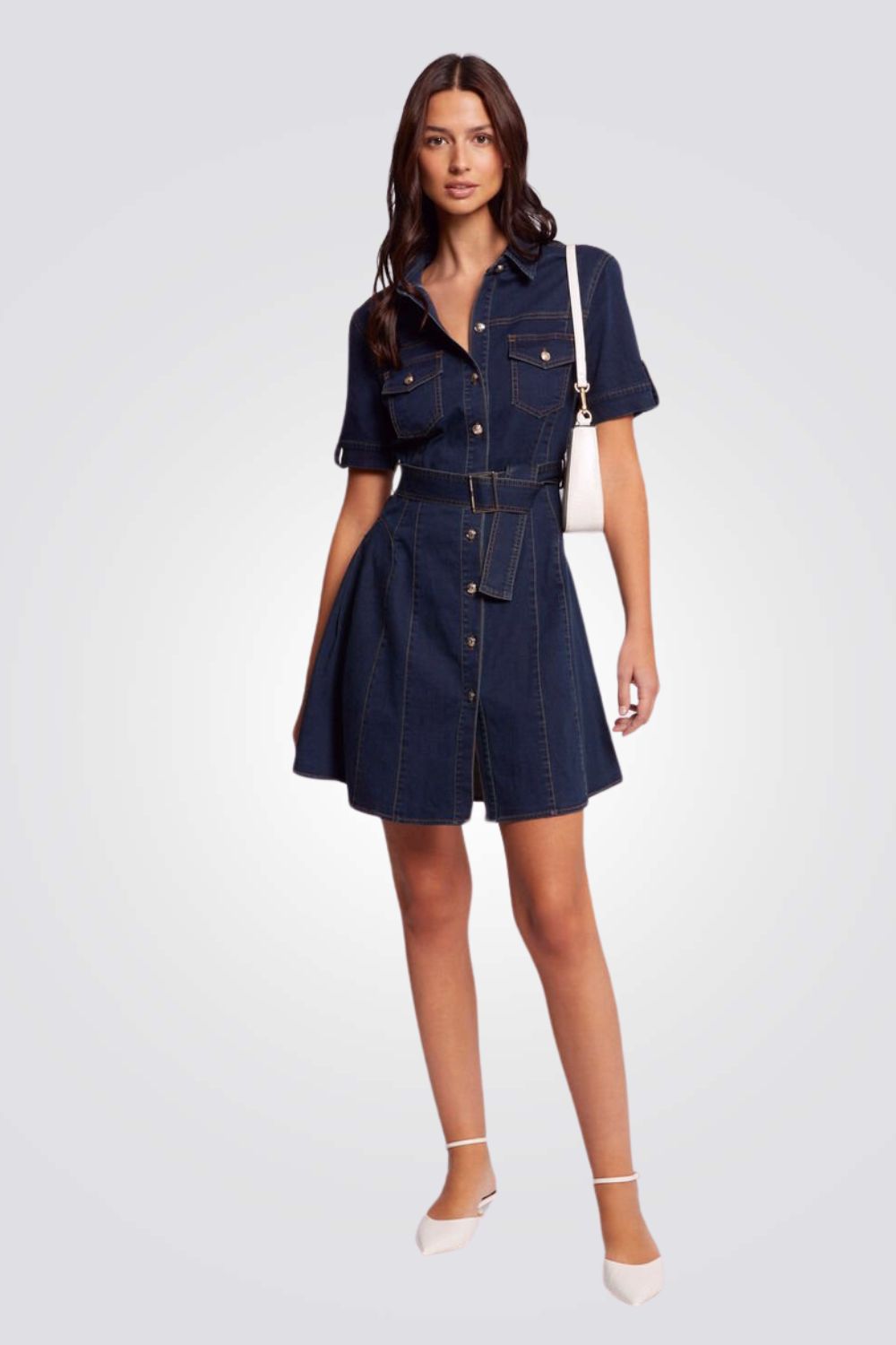 שמלה ג'ינס עם כפתורים