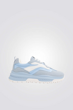 סניקרס דמוי זמש בצבע תכלת